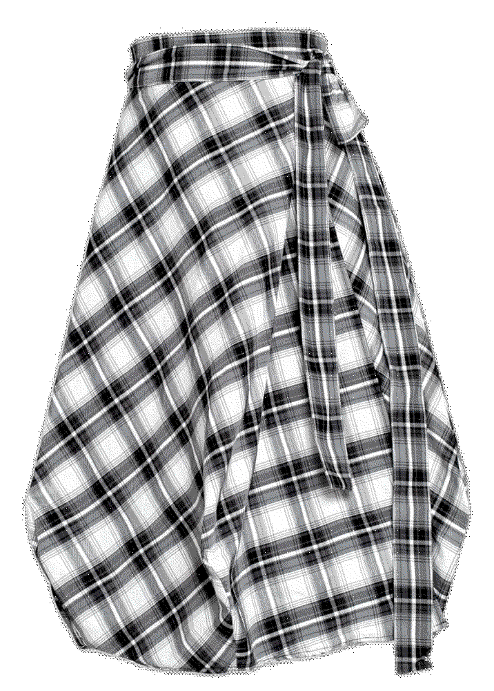 Wrapped skirt in white tartan Bianca Popp