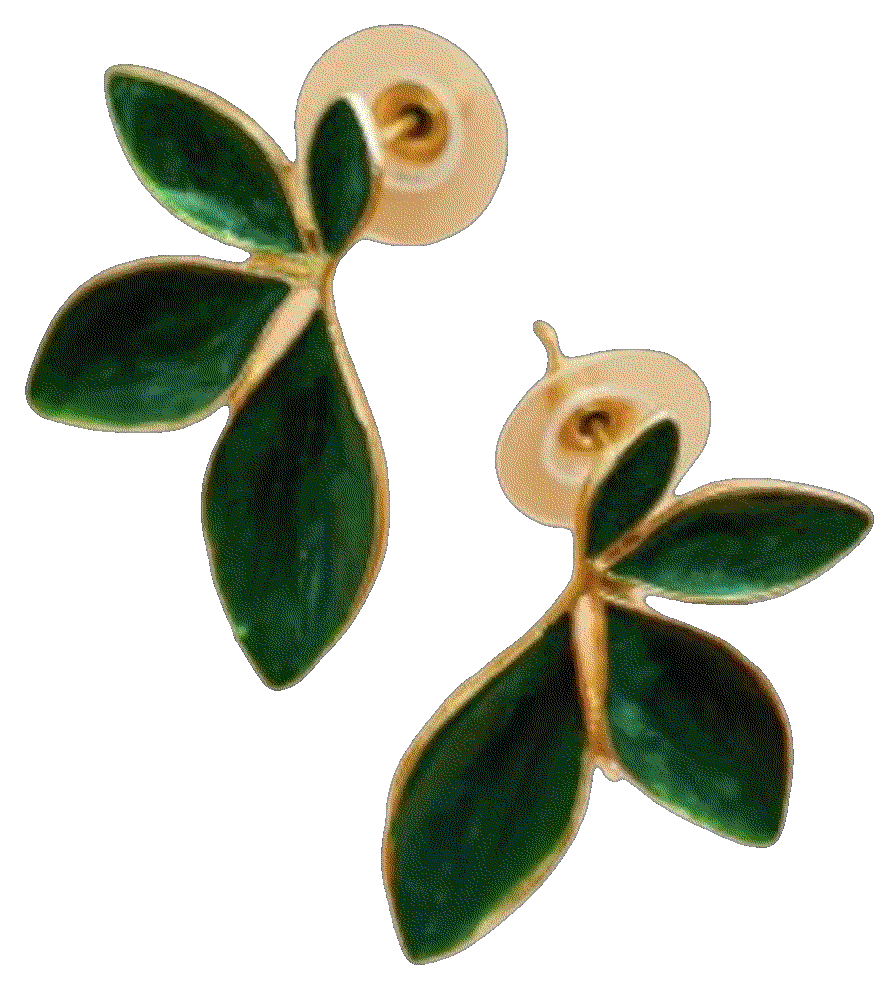 Lunara earrings forest green Roz