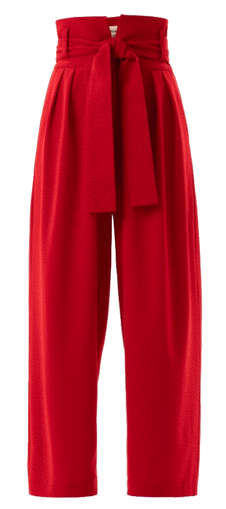 red high waist straight leg culottes  Julia allert