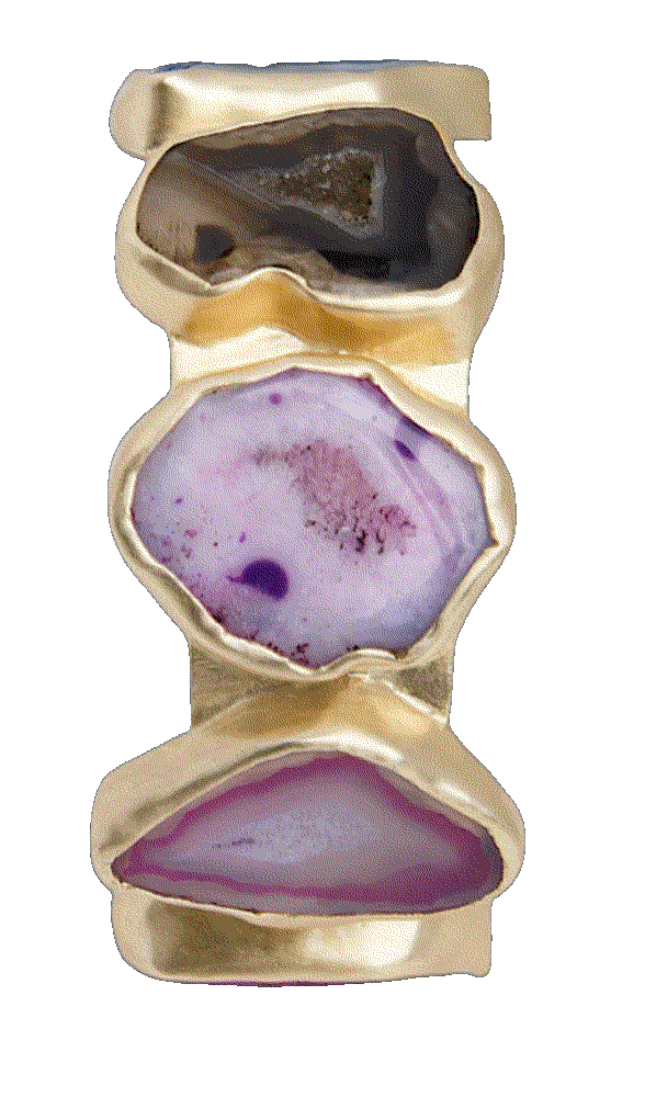 Multi agate cuff bracelet Saachi