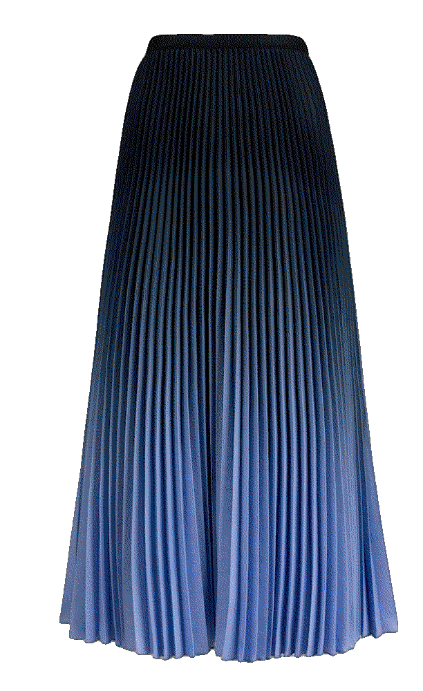 Kate ombre periwinkle pleated skirt WILD COSMOS