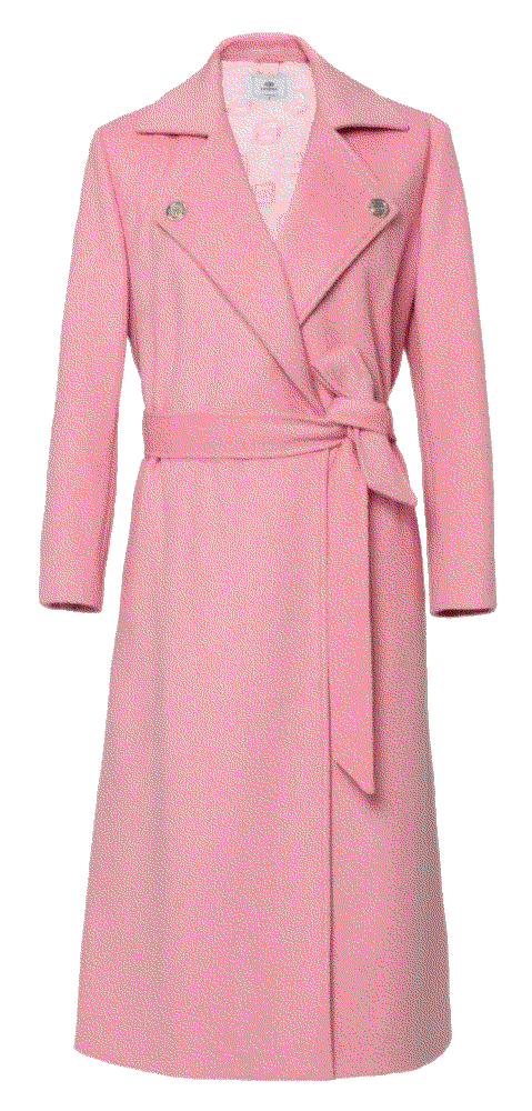 favene wool coat in cherry blossom color Giodoro