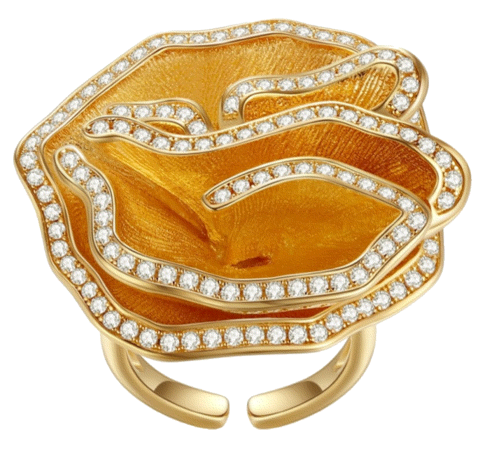 quintessence large flower ring  Georgia wang jewellery