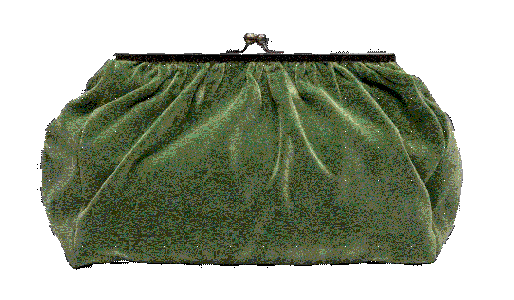 Porto clutch velvet green Danni Ro
