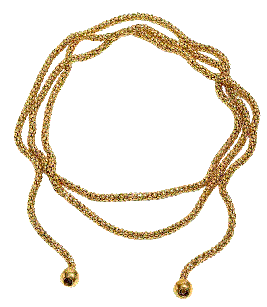 Sadie Gold Textured Rope Chain Necklace Olivia Le