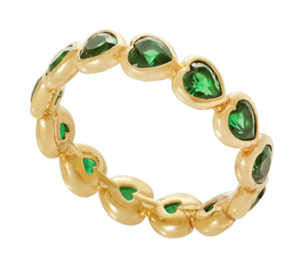 paris gold emerald ring 33mm