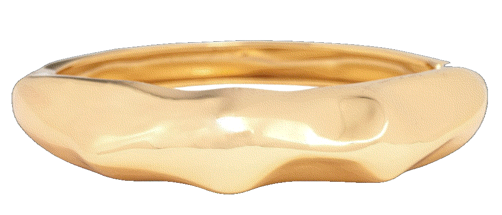 Nami gold hammered bangle Uchi And Soto