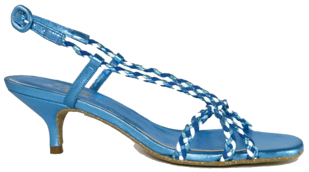 Amanda Blue Handwoven Sandals Atelier de Charlotte
