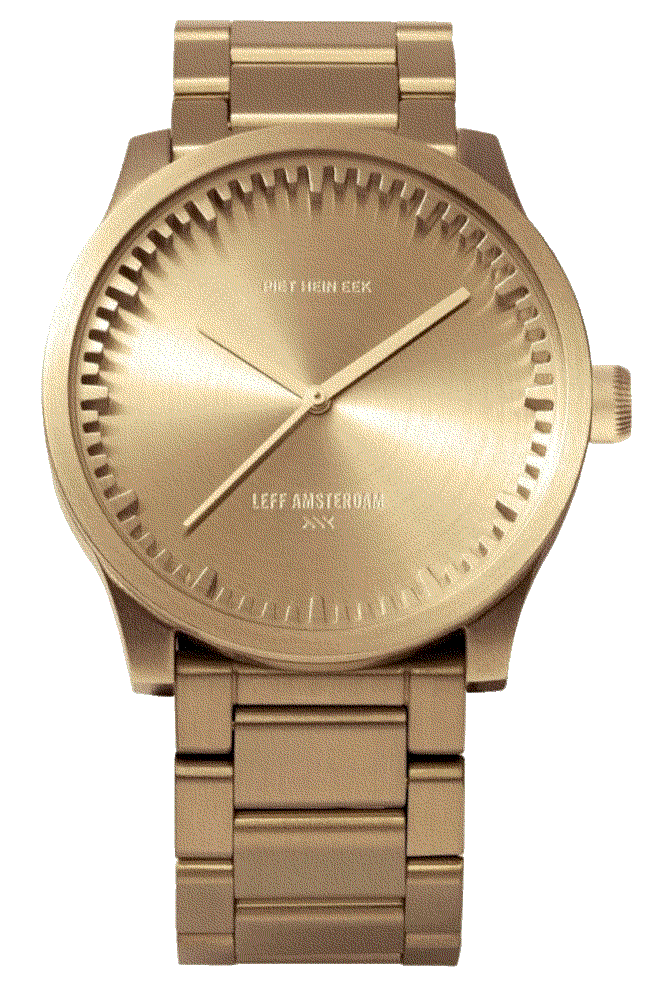 leff amsterdam tube watch s38 brass watch Leff Amsterdam
