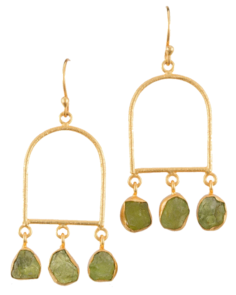 lime dangler earring  Seebora