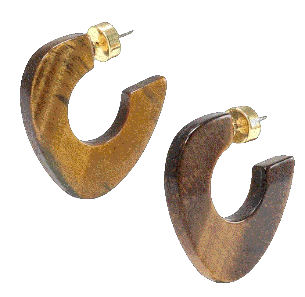 Lina tigers eye hoop Hye Jane Jewelry