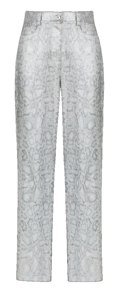 Silver snake print pants Nocturne