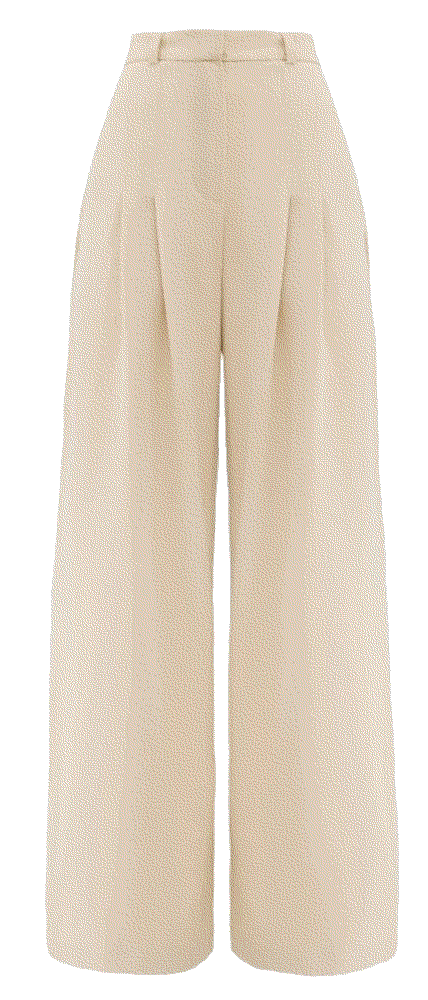 formal wide leg palazzo trousers light beige  Julia allert