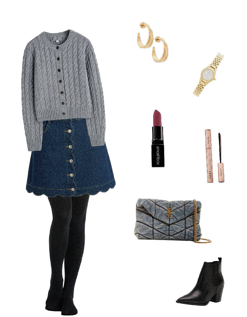 mini denim skirt