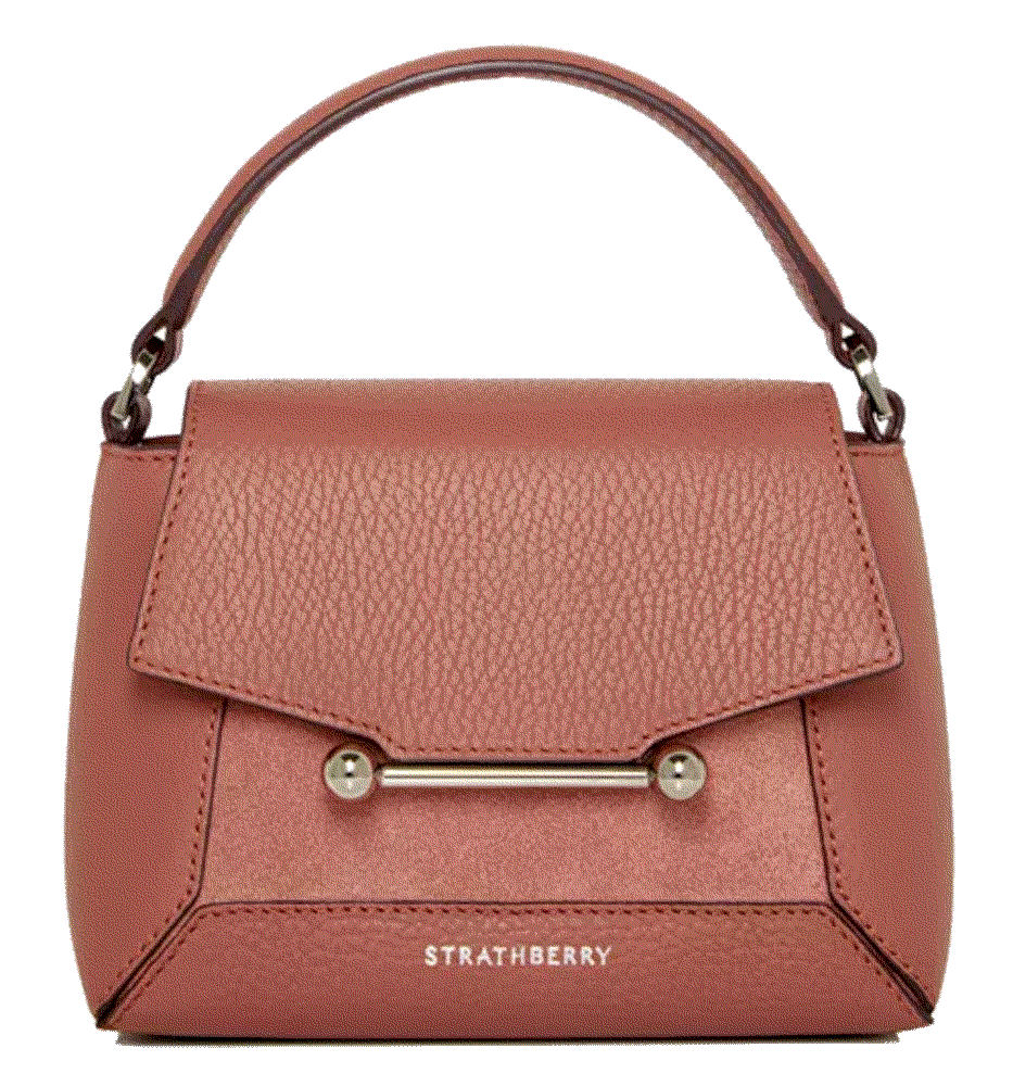 Strathberry mosaic nano leather suede top handle bag Strathberry