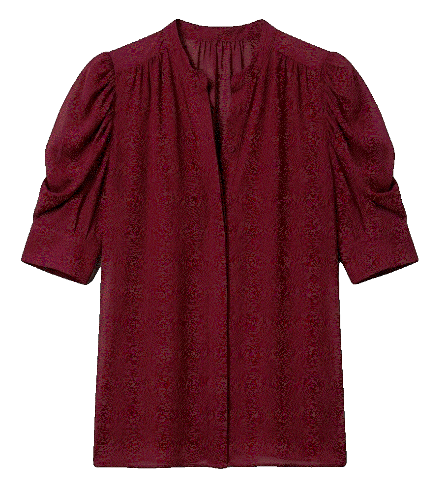 Frame the gillian silk puffed sleeve blouse Frame
