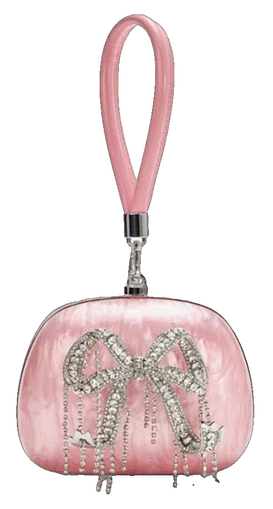 Self portrait pink pearlescent top handle clutch Self Portrait 