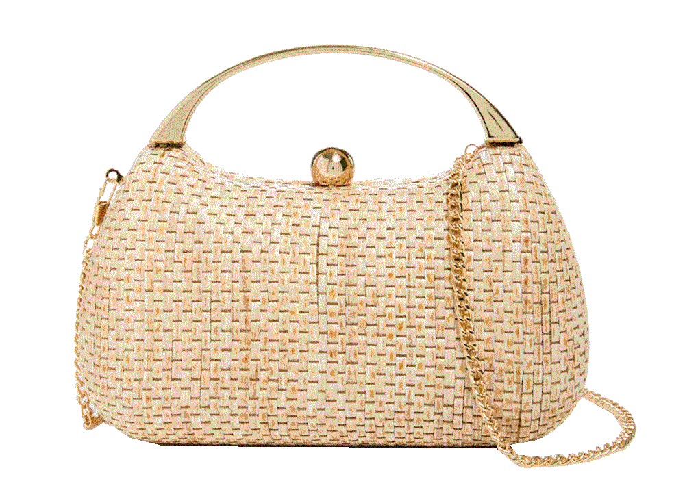 Aqua straw style minaudiere Aqua