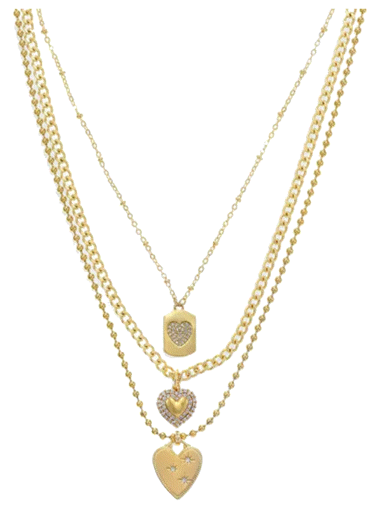 Ettika love to love three necklace set Ettika
