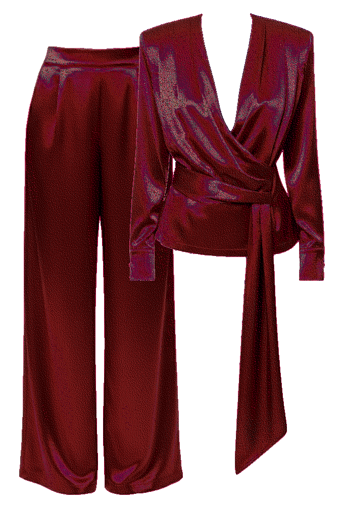 Jluxlabel statement draped satin top Jluxlabel