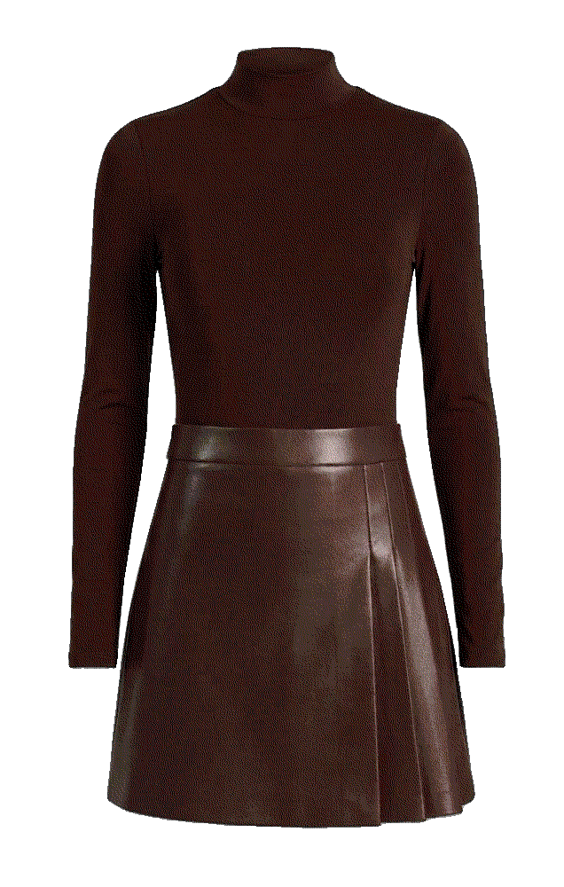 Alice olivia chara long sleeve mock neck mini dress Alice Olivia
