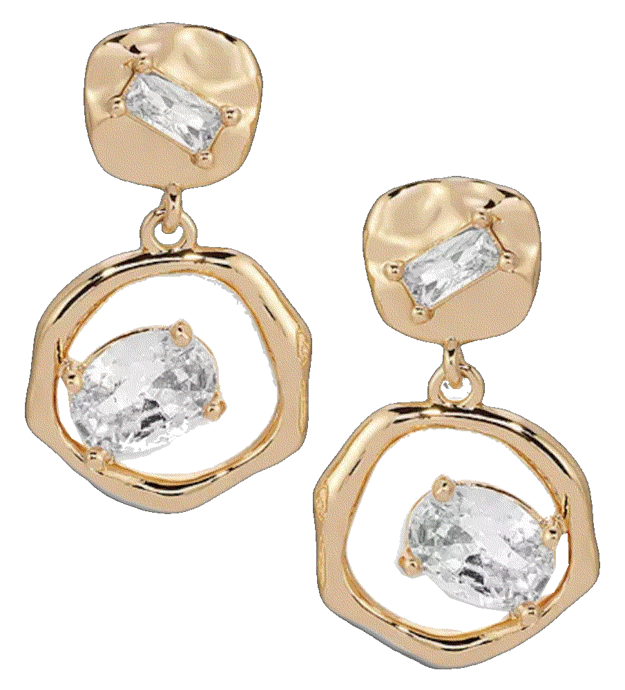 Ettika organic crystal drop earrings Ettika