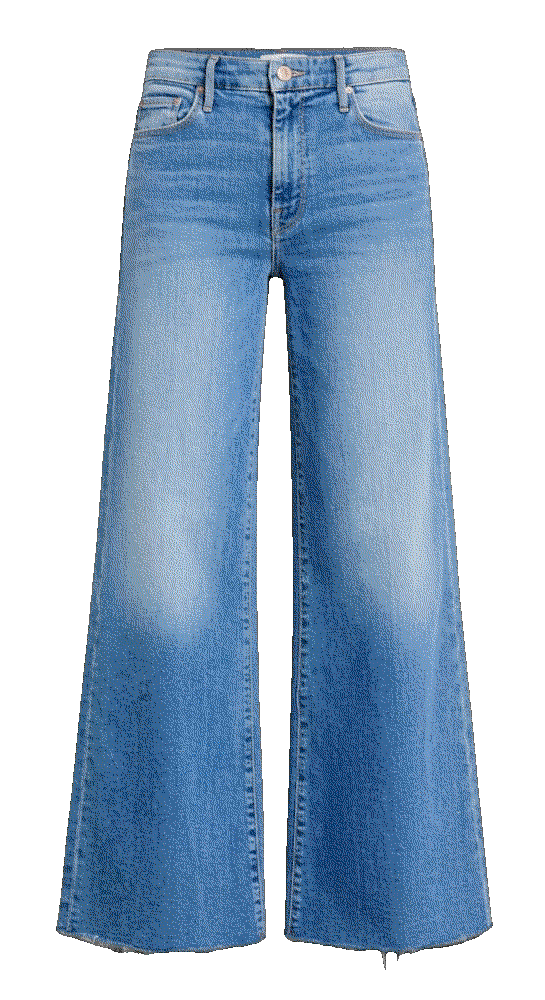 The roller high rise wide leg jeans in riding the cliffside Mother