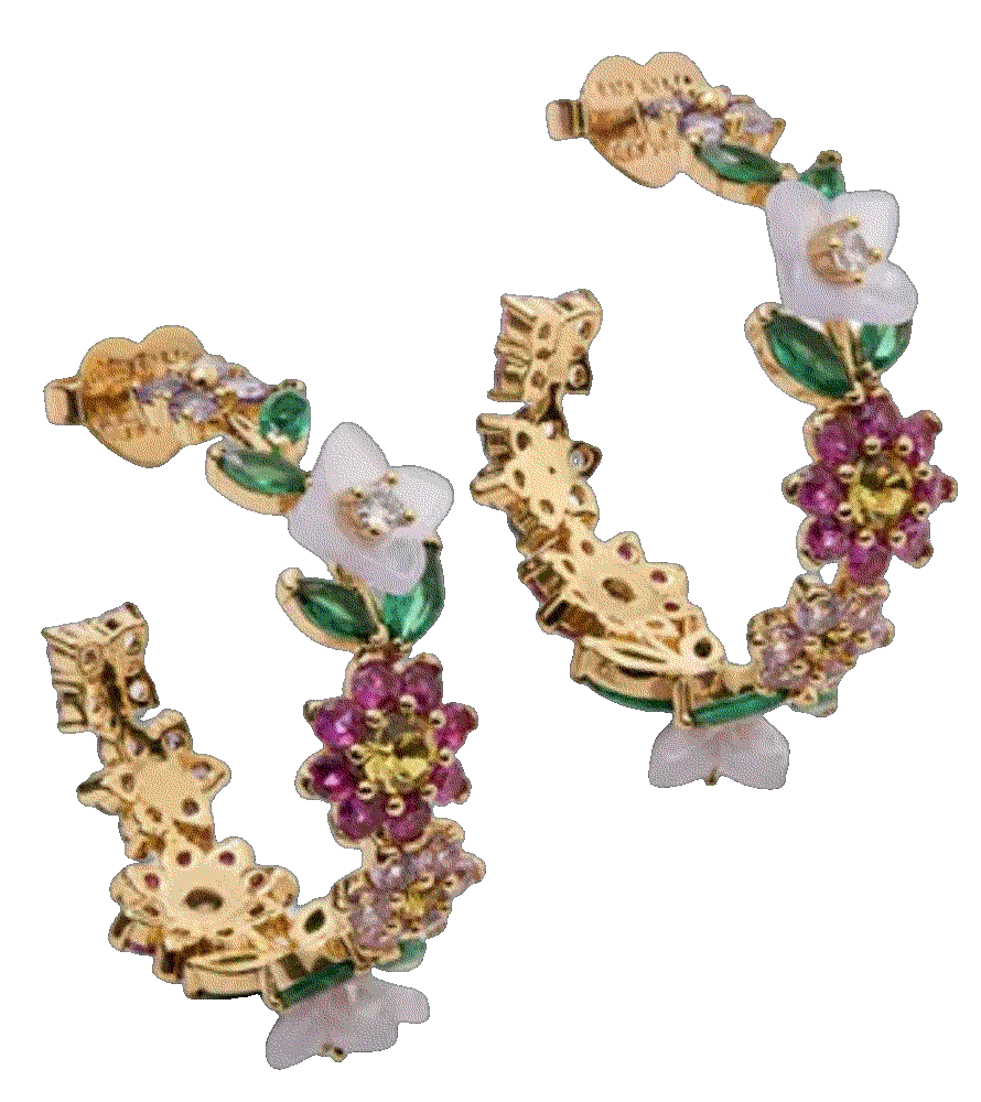 Kate spade new york stone resin flower hoop earrings Kate Spade New York 