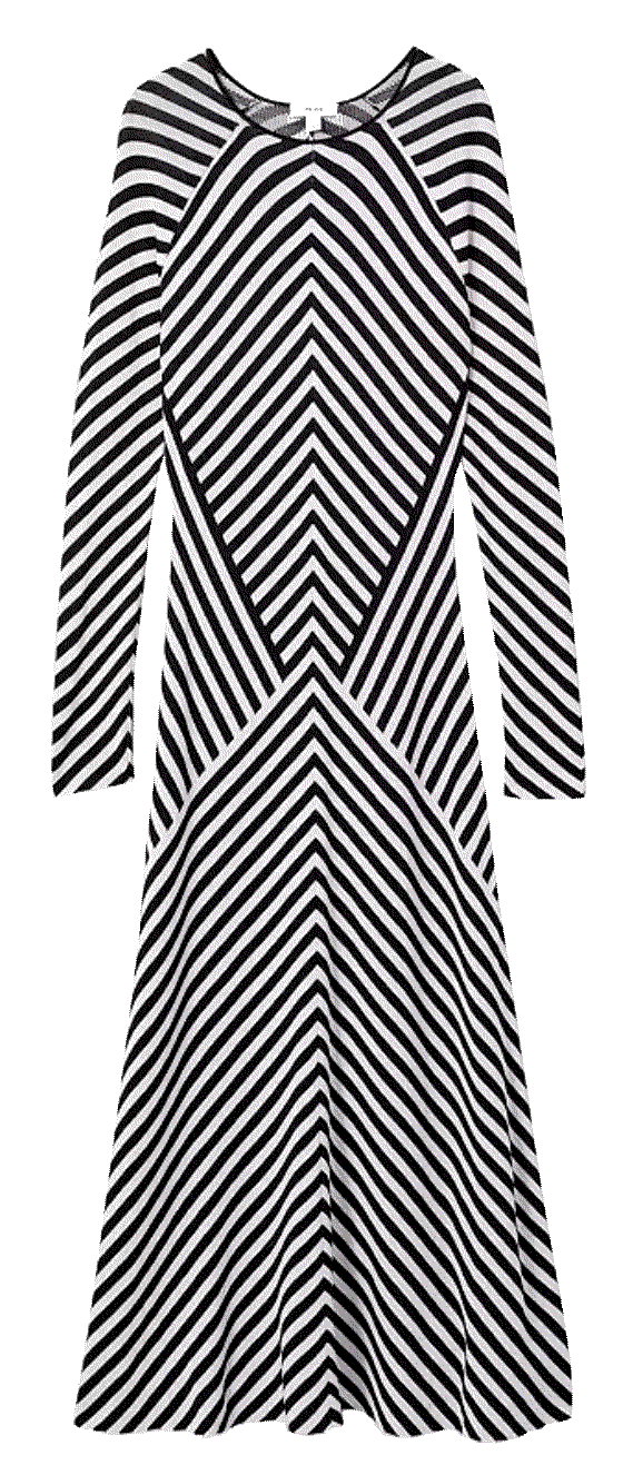 Reiss kali stripe knit midi dress Reiss