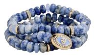Baublebar Baublebar energy aligned evil eye stone bracelet set
