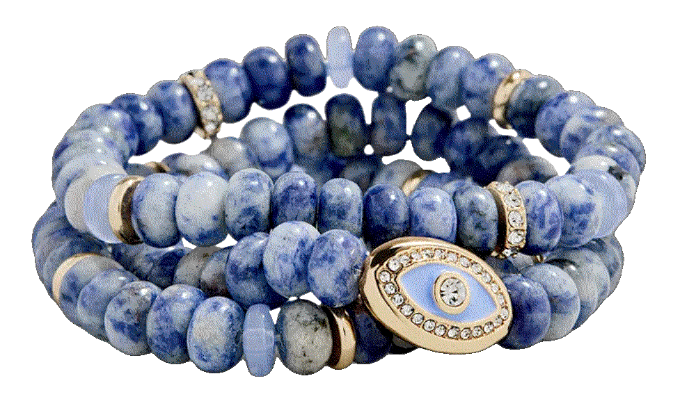 Baublebar energy aligned evil eye stone bracelet set Baublebar