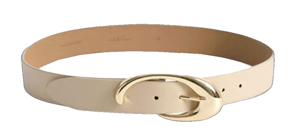 Ettika sculpted flow womens ivory leather belt Ettika