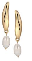 Ettika Ettika cultured freshwater pearl liquid luxe drop earrings
