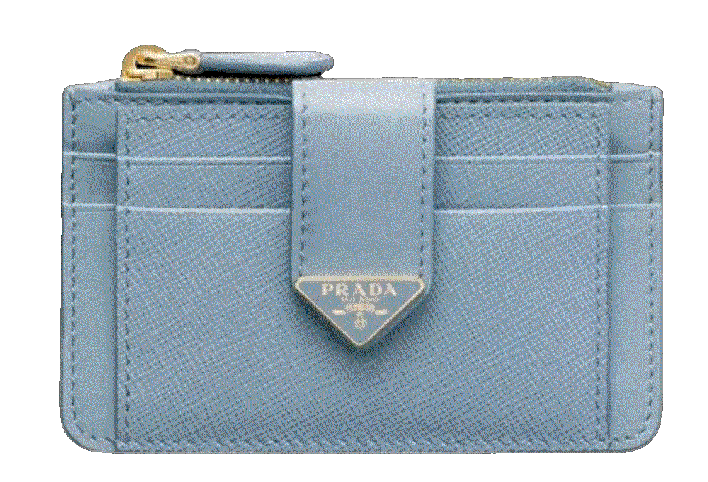 Prada saffiano smooth leather card holder Prada