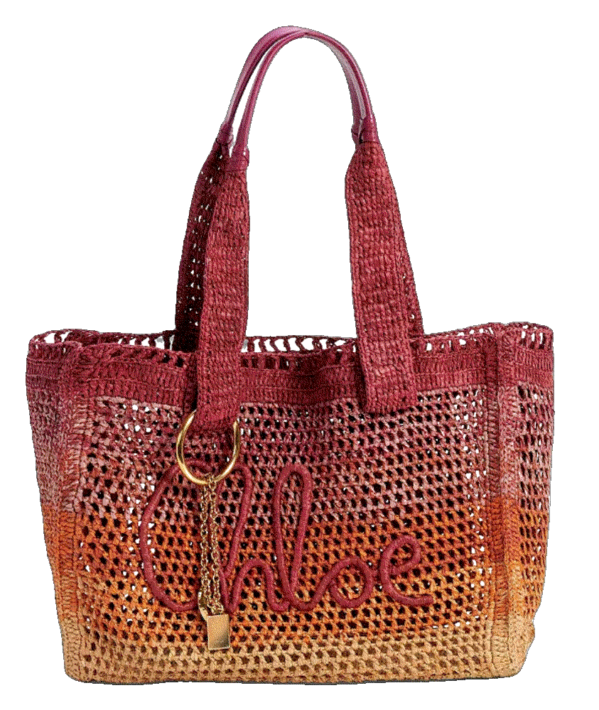 Chloe summer banana raffia tote bag Chloe