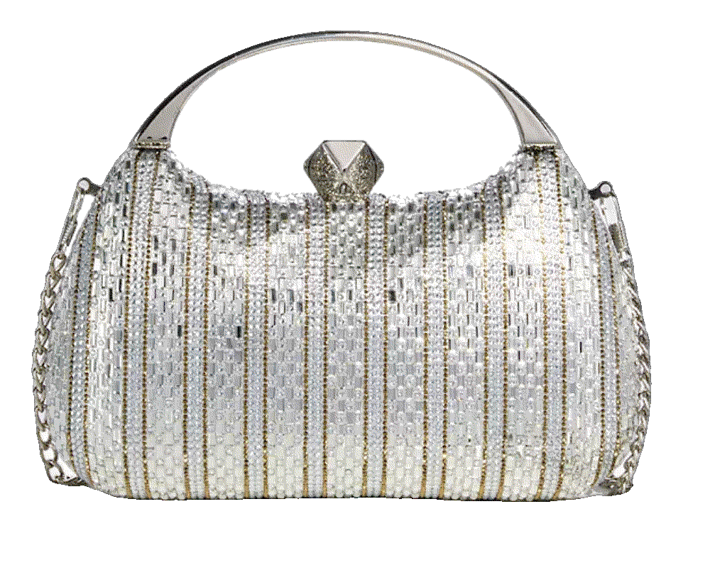 Aqua crystal minaudiere clutch Aqua