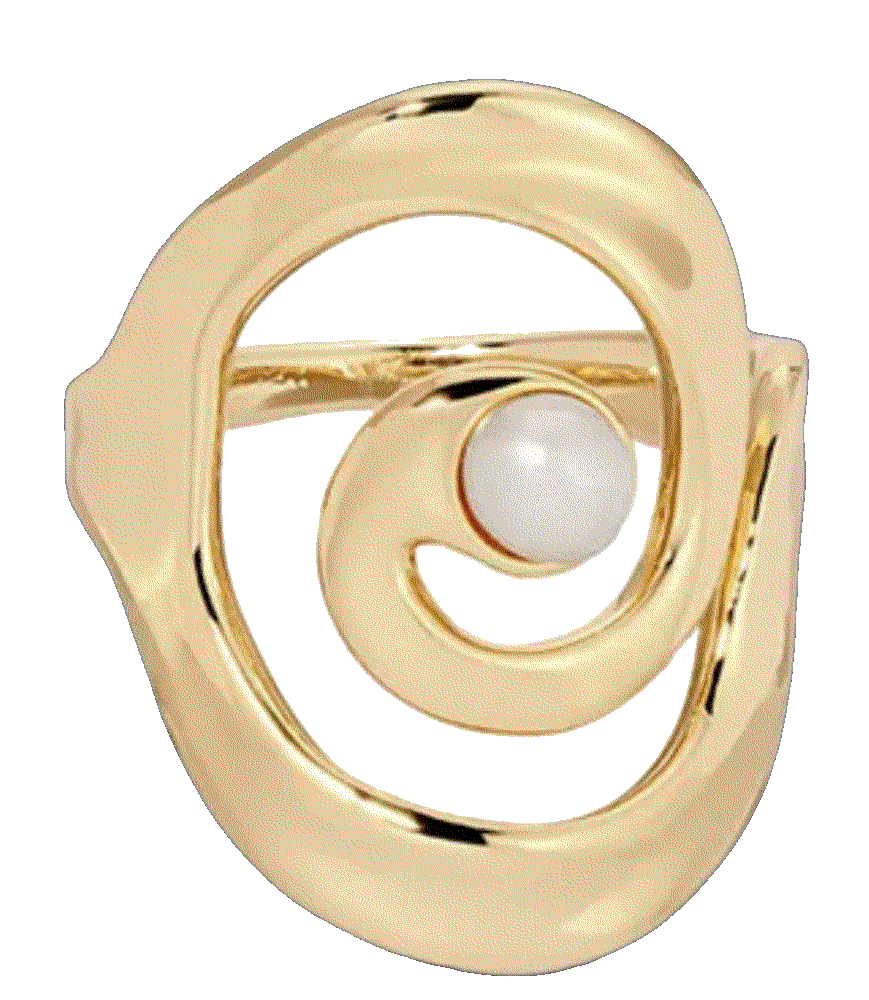 Ettika cultured freshwater pearl aura swirl ring Ettika