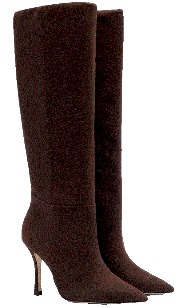 Larroude womens kate pointed toe tall high heel boots Larroude