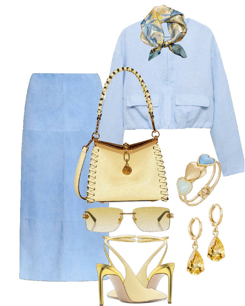 adding a handkerchief silk scarf