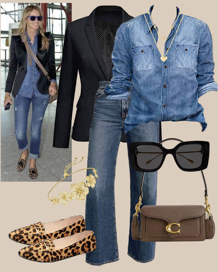 straight leg jeans and denim shirt