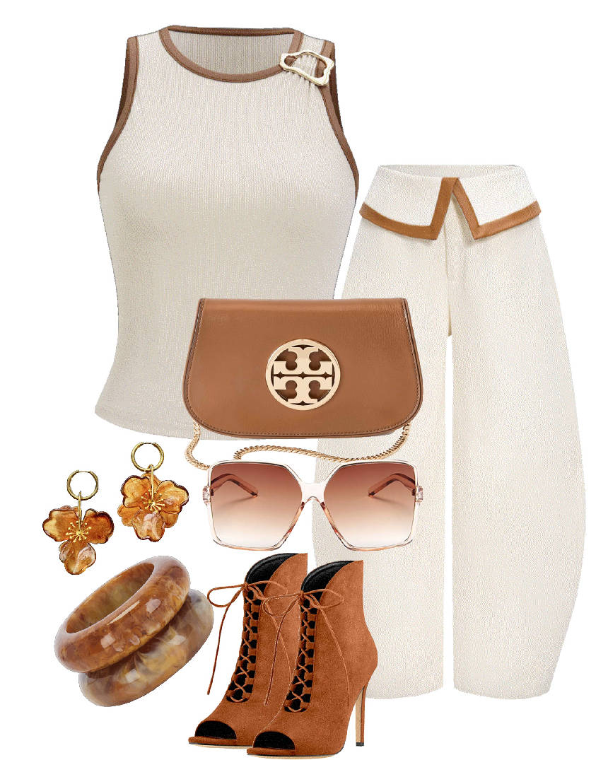 barrel jeans and tank top