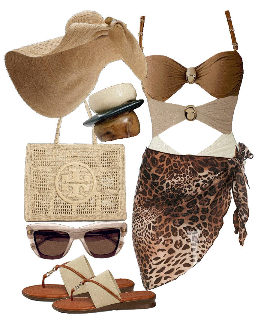 cutout swimsuit abd sarong