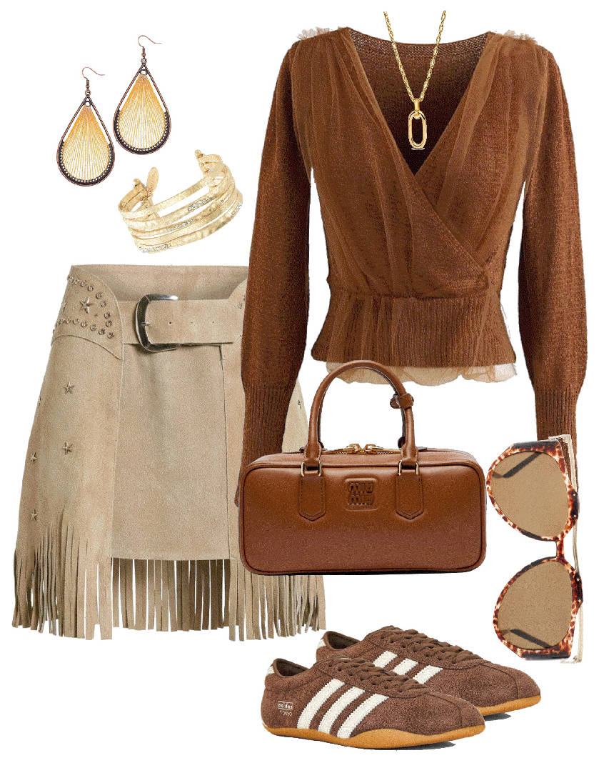 fringe skirt casual style