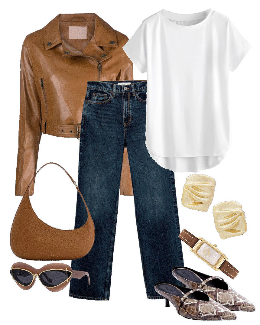 animal print kitten heel pointed toe with jeans