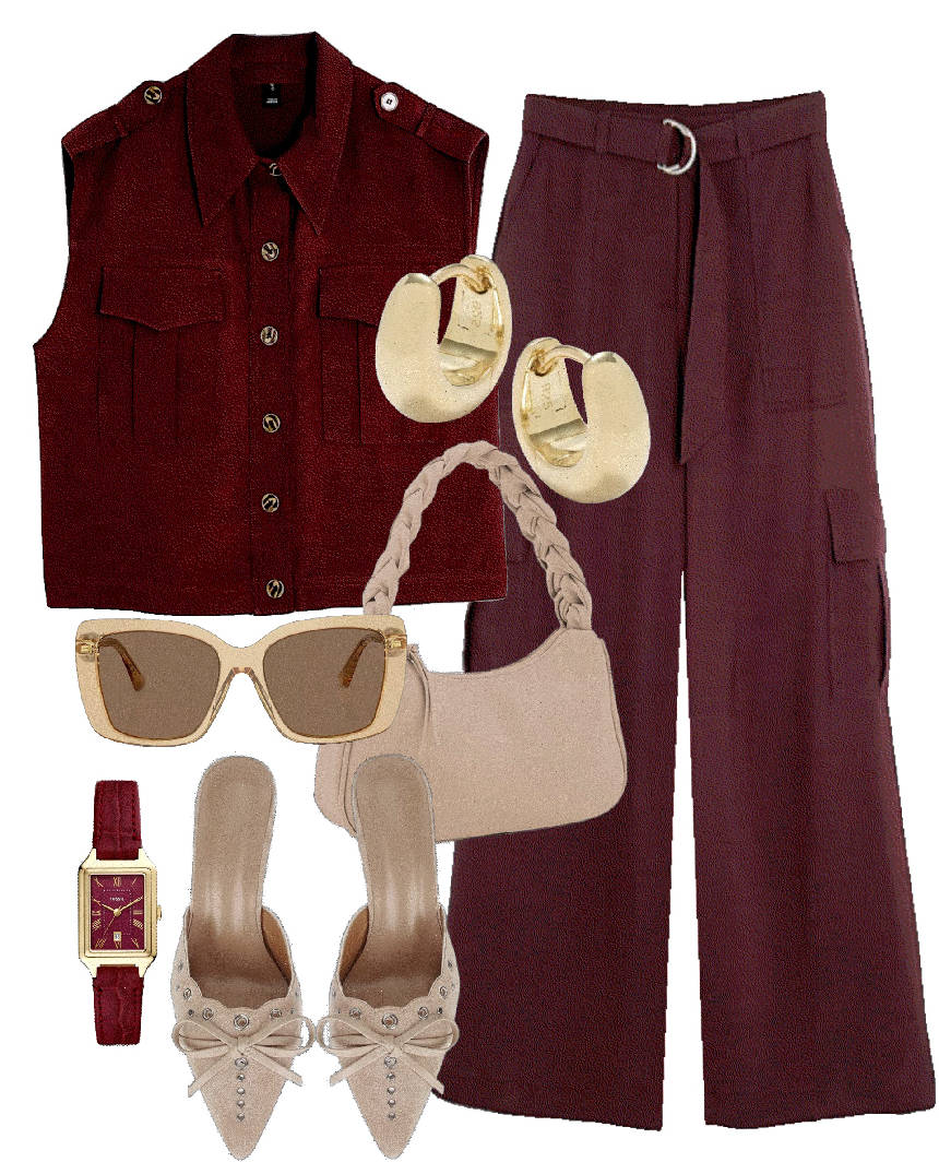 cargo pants and vest