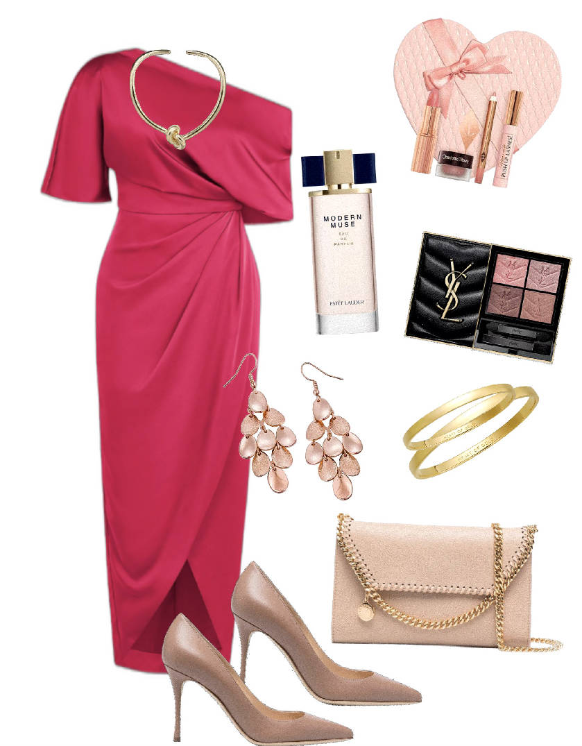 pink maxi dress