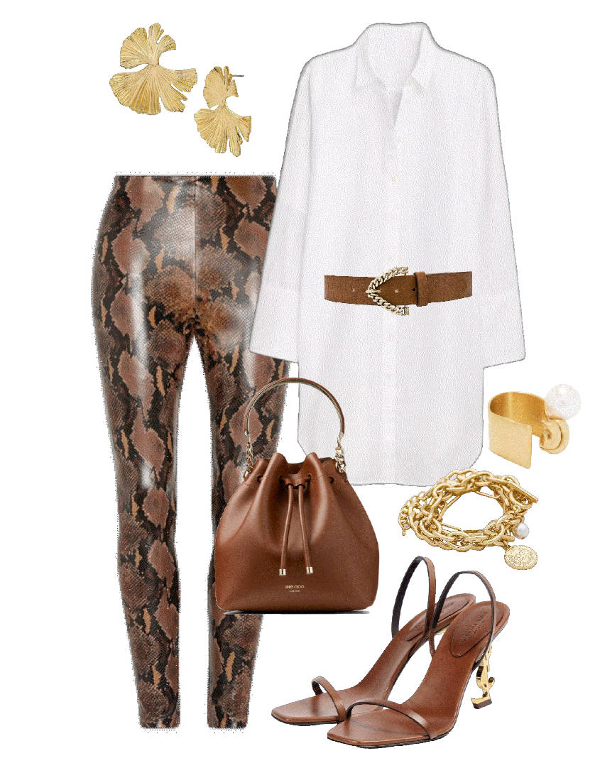 pattern leggings outfit