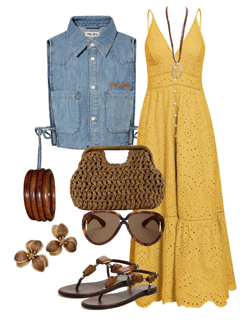 maxi yellow dress casual style