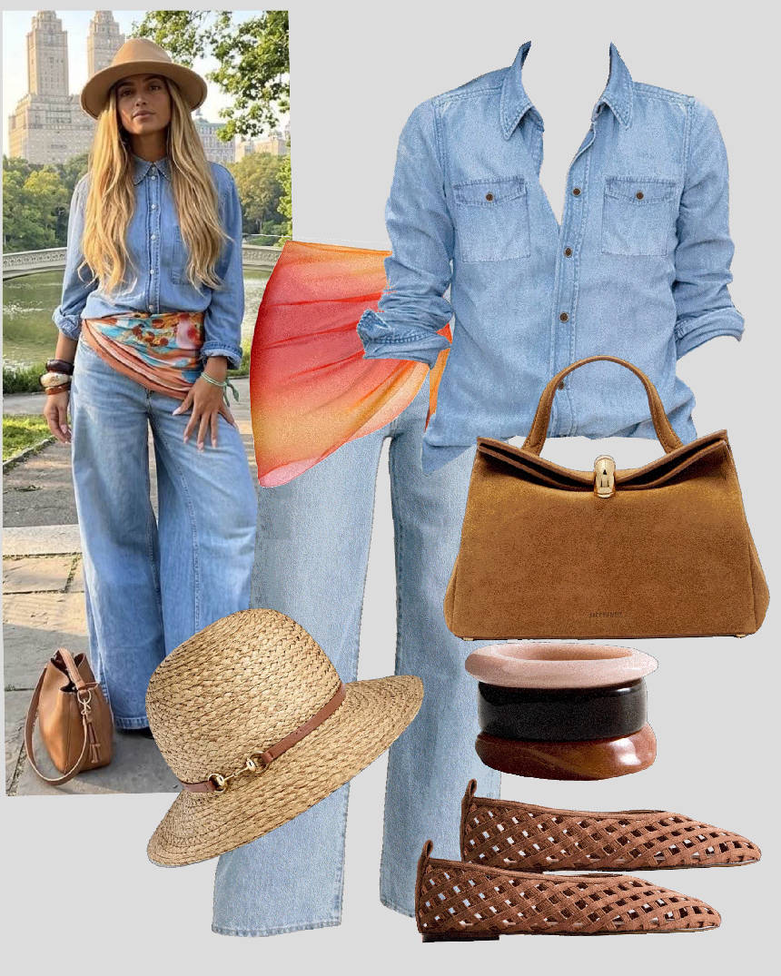 belt scarf outfit