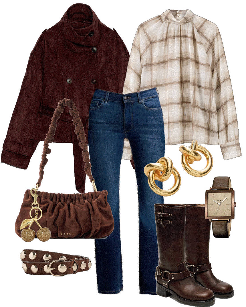 chunky boots and jeans
